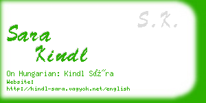 sara kindl business card